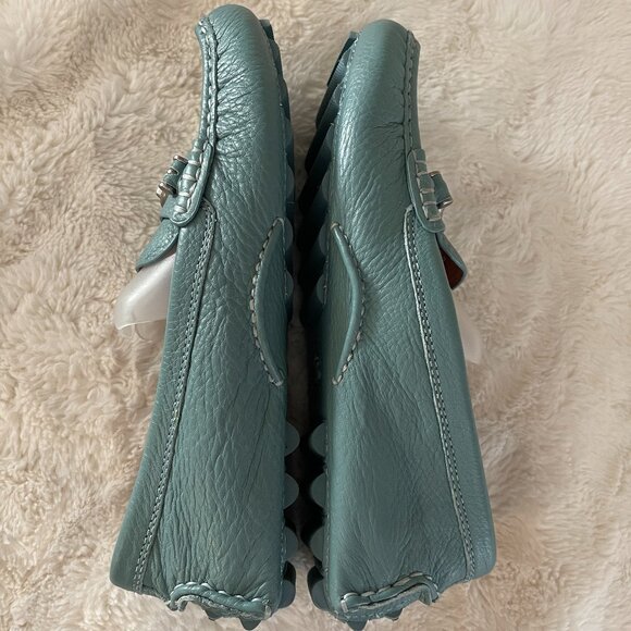 Coach Crosby Driver Turnlock Women's Mint Green Leather Loafers Size: 8.5B - Picture 5 of 10